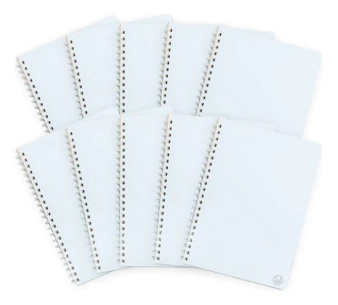 Cuaderno Universitario Blanco A4 Eco 80 Hojas Lisas Pack X10