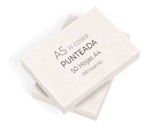 Resma Hoja Ecológica A5 Punteada Para Anillar O Coser X 100h