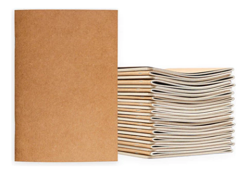 Libreta Cuaderno Tapa Lisa Ecológica A6 Pack X 100 Unidades