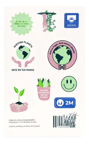 Eco Sticker Termo Compu - Compostable Resiste Agua Packx10