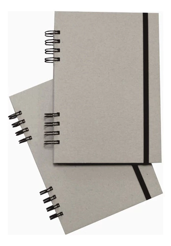 Cuaderno Chico Gris 120 Hojas Ecologico A6 (10x15) - Pack X2