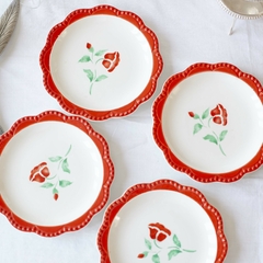 Conjunto pratos flores