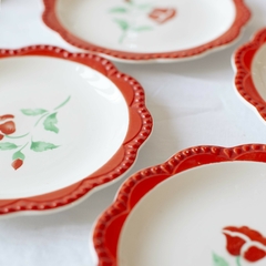 Conjunto pratos flores - loja online