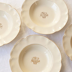 Conjunto pratos ingleses cestinha
