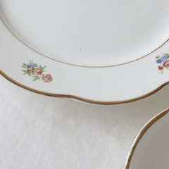 Conjunto c/ 4 pratos de jantar, florais portugueses - loja online