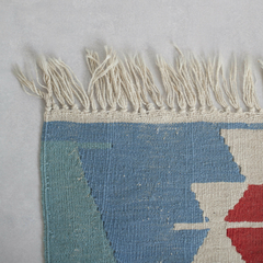 Kilim turco azul, rosa e vermelho 176 x 290 cm - comprar online