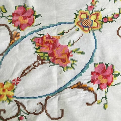 Toalha de chá flores 132 x 141 cm - comprar online
