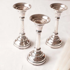 Trio candelabros | prata - loja online