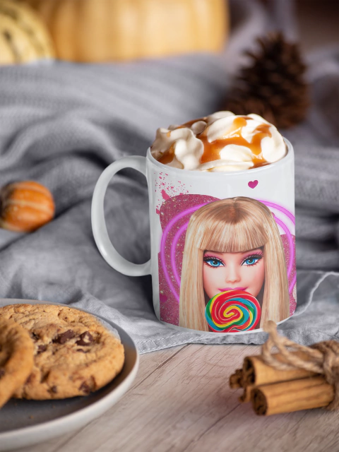 Caneca Cerâmica Tradicional 325ml - Barbie