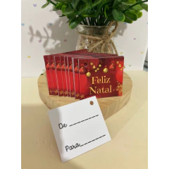 Mini Tag Feliz Natal - 5cm x 4,5cm - Pronta entrega - 50/100 unidades - Tag pra mim