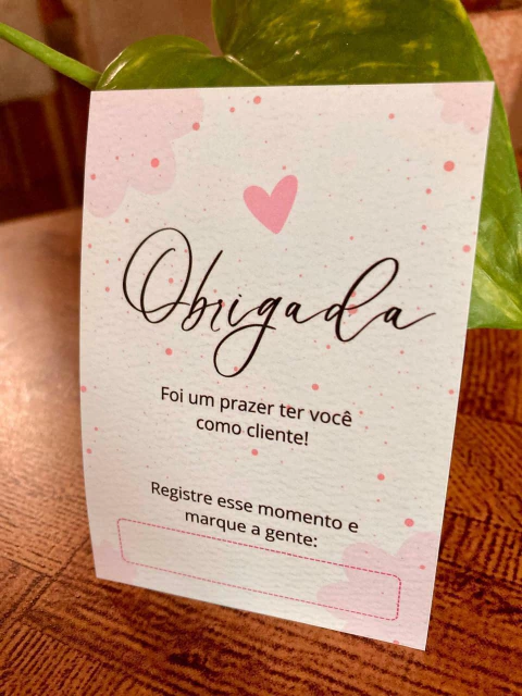 50 Mini Folhetos Obrigada pela Compra - Pronta entrega - comprar online