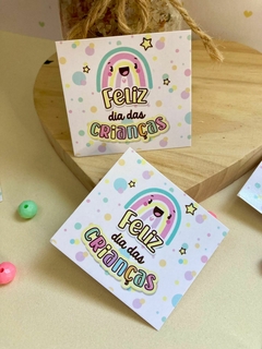 50 Mini Cartões dia das Crianças - Tag sem furo - Pronta entrega - Tag pra mim