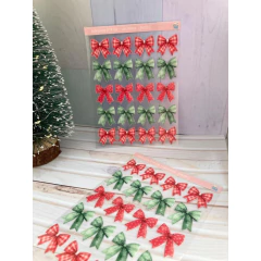 Adesivos DTF UV - Lacinhos de Natal - Pronta entrega - Tag pra mim