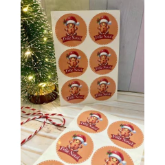Imagem do Adesivos Natalinos - Feliz Natal - 4cm - Pronta entrega - 24/48/96 unidades