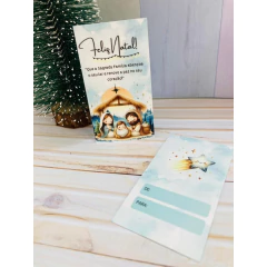 kit com 75 Cartões Tag de Natal 9x5cm - Pronta entrega