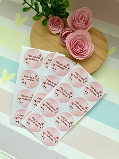 35 Adesivos Dia das Mulheres - Pronta entrega - Tag pra mim