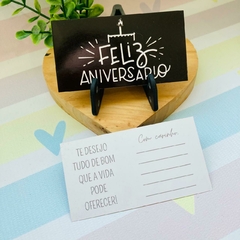 Imagem do Cartões Feliz Aniversário "Preto"