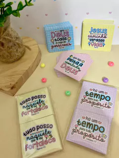50 Mini Cartões Versículos Bíblicos - Pronta entrega