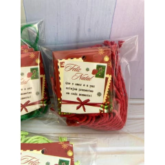 Kit embalagem Natal - 25 tags com furo + 25 barbantes - Pronta entrega - Tag pra mim