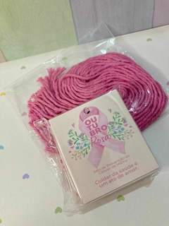 25 unid Tag e Barbante - "Outubro Rosa"