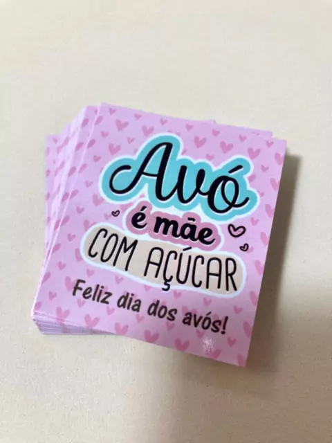 50 Mini Cartões - Dia dos avós - Pronta entrega