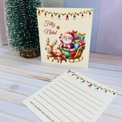 Cartões de Natal - Noel - 9x10cm - Pronta entrega - 25/50/100 unidades - comprar online