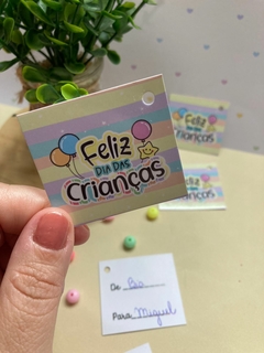 50 Mini Tags Dia das Crianças - Pronta entrega na internet