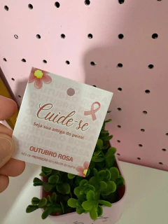 50 Mini Tags Outubro Rosa - Cuide-se - Pronta entrega - comprar online