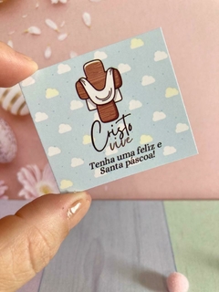 25 unid Mini Cartões - "Cristo Vive"