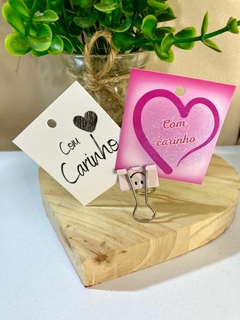 50 Mini Tags Com Carinho - Pronta entrega