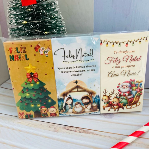 kit com 75 Cartões Tag de Natal 9x5cm - Pronta entrega - comprar online