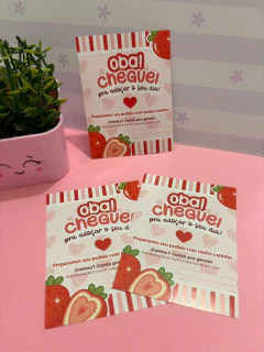 50 Mini Folhetos Morango do Amor - Pronta Entrega - loja online