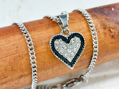 conjunto dije corazon premium + cadena acero quirurgico - comprar online