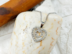 conjunto dije corazon + cadena acero quirurgico
