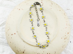 pulsera margaritas + prolongador acero quirurgico