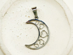 dije luna calado acero quirurgico
