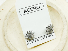 par de aroa strass acero quirurgico