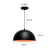 Pendente Meia Lua 40cm 1XE27 Bivolt Preto c/ Cobre na internet