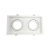 Spot Embutir Recuado Duplo MR16 2xGU10 Quadrado Branco