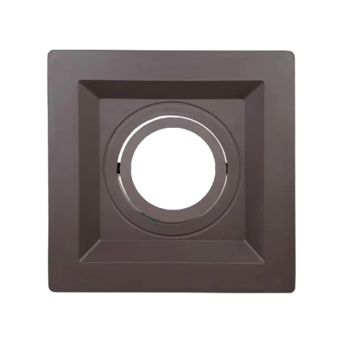 Spot Embutir Recuado MR16 12x12cm Quadrado Marrom