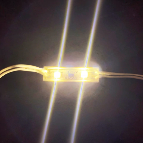 Micro Módulo LED 12V 3528 3500K Branco Quente 2 Leds 1,2W IP20