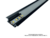 Perfil para LED 24x07mm Embutir Com Aba 3m Alumínio Preto - INFOLED