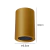 Spot Sobrepor MR16 Cup 55x88mm Redondo Dourado Spotline - INFOLED