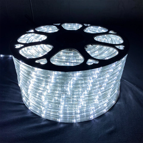 Rolo Mangueira Natalina LED 5W/m 6000K Branco Frio 48leds/m 100m 127V