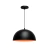 Pendente Meia Lua 40cm 1XE27 Bivolt Preto c/ Cobre