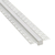 Perfil para LED 12x13mm No Frame Embutir Com Aba 2m Alumínio Branco