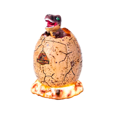 Cofre Digital Infantil Puxa Notas Dino Luminoso Marrom Escuro