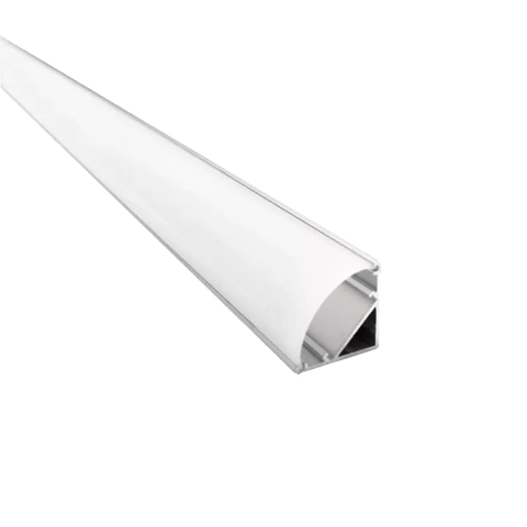 Perfil para LED 16x16mm Canto 90° Sobrepor Sem Aba 2m Alumínio Branco