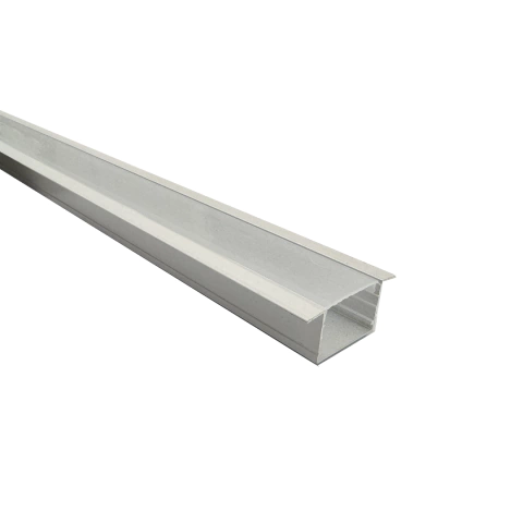 Perfil para LED 40x20mm Embutir Com Aba 2m Alumínio Branco