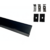 Perfil para LED 30x20mm Sobrepor Difusor Preto Sem Aba 3m Alumínio Preto - INFOLED
